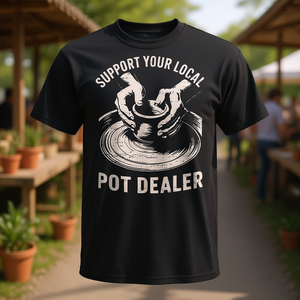 T-Shirt Vintage Retrò Promozionale con Scritta 'Supporta il Tuo Rivenditore Locale' - Product Image 3