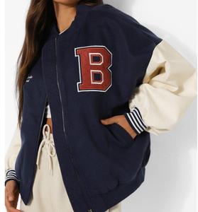 เลตเทอร์แมนแจ็คเก็ตนักแข่งกอล์ฟผ้าซาตินสำหรับผู้ใหญ่นักศึกษาวิทยาลัยปรับแต่งโลโก้ได้ตามต้องการระบายอากาศได้เสื้อกีฬาเบสบอลสำหรับฝึกกีฬา - Product Image 2