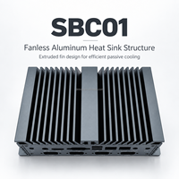 Boîtier en aluminium sans ventilateur personnalisé pour ordinateur industriel embarqué, carte mère SBC, OEM ODM SBC01