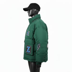 Chaqueta Acolchada de Invierno para Mujer, Tejido de Poliéster de Alta Densidad, Diseño de Paneles Acolchados, Logotipo de Parche Personalizado, Chaqueta Acolchada para Mujer - Product Image 3