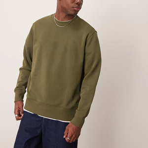 Sudadera personalizada de tela de algodón 100% para hombre, sudadera personalizada con logotipo bordado, sudadera de gran tamaño con hombros caídos para hombre - Product Image 4