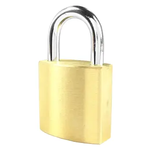 30mm Brass Master Key Padlocks High Security Polished Brass Sports Bags Briefcases