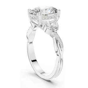 Anillo de Diamante de Laboratorio con Corte Ovalado de 3.35 CT para Mujer, Claridad VVS-VS EF, Oro de 18K, 14K, 10K y Plata 925, Oro Rosa, Amarillo y Blanco - Product Image 5