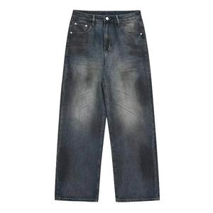 Pantalones Vaqueros Negros de Algodón 100%, Estilo Urbano, Bordado Personalizado, Estilo Urbano, Pantalones Vaqueros Casuales de Pierna Recta Ajustados y Elásticos para Hombre - Product Image 1