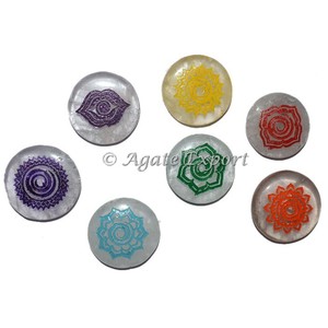 Chakra Stone <b>Set</b> with 7 Chakra Stones and Symbols - Pyramid, Oval, Worry | <b>Crystal</b> Chakra <b>Set</b>, Spiritual Gift (Healing Stones) - Product Image 6