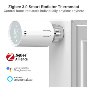 Zigbee Tuya katup Radiar termostatik cerdas TRV dapat diprogram