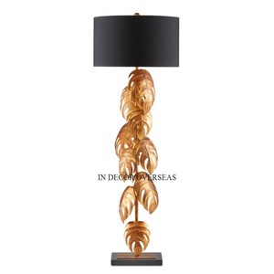 Black Color Powder Coated Antique Designer Base Stand With White Top Table And Floor Luxury Decorative Lamps In Impressive Price - Product Image 6