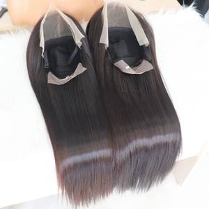 Perruques brésiliennes Lace Front à ondulations profondes, perruque complète en dentelle Remy, cheveux raides pour femmes noires, sans colle, base en soie, cheveux alignés dans le sens des cuticules - Product Image 3