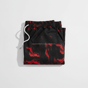 Shorts de Playa para Hombre, Casuales, con Estampado de Llamas Rojas, Secado Rápido, Logotipo Personalizado, Verano 2026 - Product Image 5