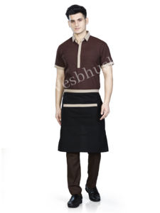 Veste de chef unisexe Vesbhusha à manches courtes, impression numérique, polyester/coton, détection des aiguilles, uniforme de restaurant et de bar - Product Image 3