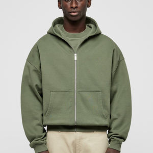 Logo2024 personalizado nueva moda hombres abrigo pareja Otoño/Invierno cremallera Sudadera con capucha - Product Image 1