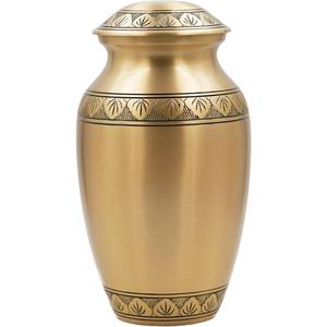 Urna de cremación de latón de nuevo diseño de color negro para cenizas humanas y caja funeraria urnas de recuerdo ataúd - Product Image 2