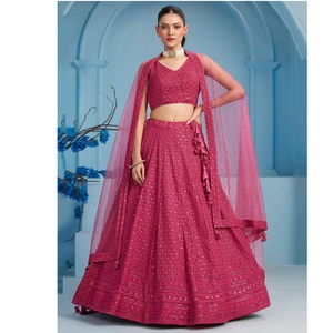 Broderie Séquence Travail Demoiselles D'honneur Lehenga Choli pour Fête De Mariage et Festival Porter À La Mode Lehenga Choli - Product Image 1