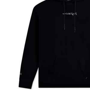 Sudadera con capucha Pro Signature para hombre, color negro, peso pesado, 100% algodón, ajuste relajado, logotipo de goma 3D con cordones con punta de cera - Product Image 5