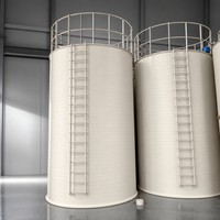 Réservoir de stockage en polypropylène, conteneur de liquides chimiques, réservoir vertical surélevé en PP pour l'eau et l'usage industriel
