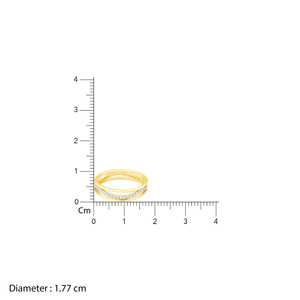 Elegante Anillo de Oro de 14K con Diamantes en Forma de Ola - Product Image 1