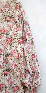 เดรสแม็กซี่พิมพ์ลายดอกไม้วินเทจสำหรับผู้หญิงชุดเดรสยาวลำลองพิมพ์ลายดอกไม้ฤดูใบไม้ผลิกระดุมยาวธรรมชาติ - Product Image 4