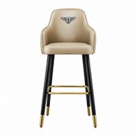 Chaise de bar en cuir personnalisable haut de gamme moderne - Tissu Xipi de haute qualité pour bar à domicile et usage hôtelier