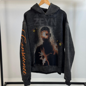 Sudadera con Capucha para Hombre de Alta Calidad, 100% Algodón, Estampada en Serigrafía, Bordada y Personalizada, Corte Regular, Estilo Urbano, Lavado a la Piedra - Product Image 1