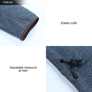 แจ็คเก็ตขนแกะขั้วโลกมีฮู้ดน้ำหนักเบาปรับแต่งได้เป็นมิตรต่อสิ่งแวดล้อมมีซิปขนาดใหญ่พิเศษสำหรับผู้ชาย - Product Image 4