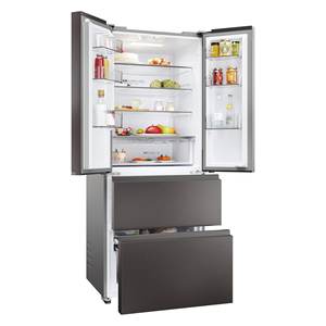 Réfrigérateur et congélateur à portes françaises SERIE 3 HFR3718DNMD Total No Frost en acier inoxydable foncé, classe D (70x68.8x177.5cm) - Product Image 2
