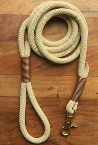 Correa de perro beige personalizada correa hecha a mano para perros pequeños y grandes - Product Image 2