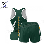Ensemble d'uniformes de course et d'athlétisme à sublimation de couleur attrayante, nom d'équipe personnalisé, maillot sans manches, short à taille élastique, ensemble d'uniformes de terrain