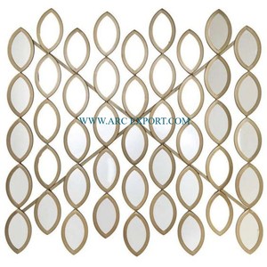 Diseño costero estilo único oro Metal pared espejo flor calidad Premium hecho a mano moderno Arte Creativo espejo moderno costero - Product Image 6