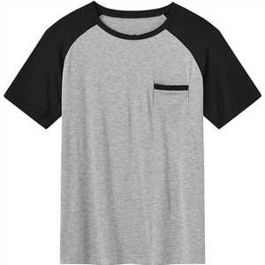 Conjunto de Camiseta y Pantalones Cortos Gris y Negro, Estilo Moderno Informal, Conjunto de Camiseta y Pantalones Cortos con Bloques de Color, Look Deportivo Urbano - Product Image 2