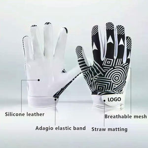 Gants receveur de football américain pour jeunes avec logo personnalisé de haute qualité et meilleure prise en main Caractéristiques exceptionnelles du joueur de capture - Product Image 4