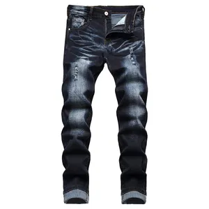 Pantalon en jean en coton pour hommes pantalon slim pour hommes pantalon en jean skinny pour hommes fabriqué avec des matériaux de haute qualité fabriqués