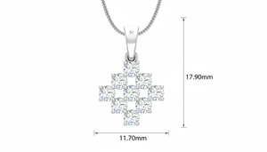 Pendentifs en or 14 carats et diamants naturels pour femmes, sertis de pierres |   0,55 carats |   Bijoux fins de haute qualité, commandes en gros disponibles - Product Image 2