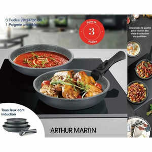 Juego de Utensilios de Cocina Arthur Martin AM521 de 4 Piezas de Acero Inoxidable, Diseño Clásico en Gris - Product Image 3