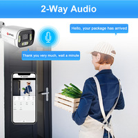 Caméra IP PoE 8MP 4K 25fps avec audio bidirectionnel, détection de véhicules et de personnes, système de surveillance CCTV IA pour extérieur