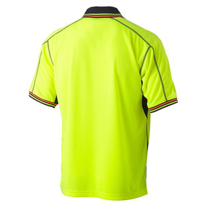 OEM personnalisé deux tons haute visibilité à manches courtes en maille de polyester Chemise de travail en coton pour hommes - Product Image 3