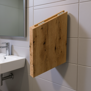 Mueble de Baño Vertical de Madera de Roble Natural de 30 cm, Diseño Italiano Koricini - Product Image 3