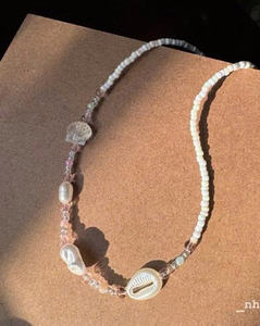 Collier en coquille d'escargot, fabrication artisanale vietnamienne, style océan, bijoux en coquille naturelle - Product Image 4