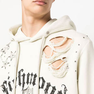 Sudadera con capucha para hombre con mangas largas ajustada y color liso nuevo diseño temporada de invierno hecha de poliéster/algodón - Product Image 6