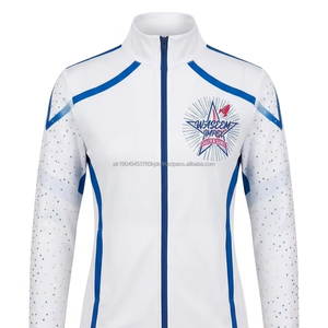 Vestes d'échauffement pour la danse, vêtements d'entraînement pour adultes, vêtements de danse de qualité supérieure, veste d'équipe de cheerleading, nylon/polyester, longue - Product Image 1