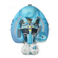 Dino Hatch Bouée de bain pour bébé avec auvent solaire, flotteur de bain sûr non gonflable pour bébés de 3 à 24 mois