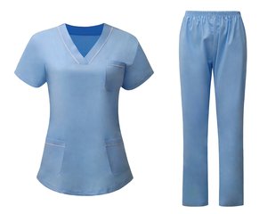 Conjunto de Uniformes Médicos para Técnicos de Farmacia, Algodón y Lona, Unisex, Uso Hospitalario, con Detección de Agujas, para Farmacéuticos y Personal Médico - Product Image 5
