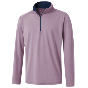 1/4 Zip Pullover Sudadera personalizada para hombres Manga completa 100% Poliéster Regular Fit Polo Quarter Zip Sudaderas con capucha en blanco hombres - Product Image 4