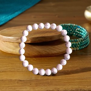 Bracelets élastiques faits à la main avec perles de quartz rose naturel de 8 mm Artisanat en pierre semi-précieuse Accessoire unique et élégant - Product Image 4