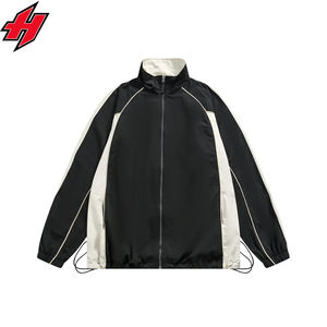 Combinaisons de jogging deux pièces vintage en nylon avec logo personnalisé ensemble coupe-vent avec fermeture éclair complète - Product Image 5