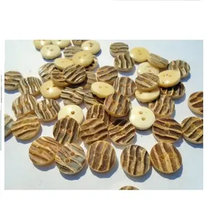 Factory wholesale 4 hole round ox bone buttons custom real buffalo bone button for coat blazer and for shirts and jeans