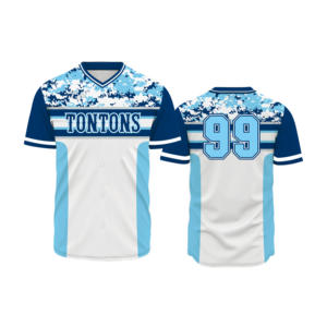 เสื้อเบสบอลมืออาชีพ เสื้อซอฟต์บอลระบายอากาศได้ดี พิมพ์ชื่อทีมตามสั่ง โพลีเอสเตอร์ 100% พิมพ์ลายด้านหน้าด้วยความร้อน สำหรับผู้ใหญ่ทุกเพศ - Product Image 1
