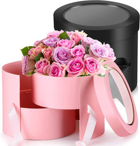 Wholesale Luxury Custom Round Packaging Box and Creative Gift Box Set for Valentines Day and Birthday Gifts with Ribbon - Product Image 6