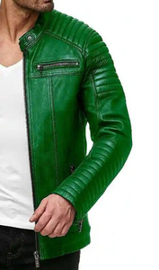 Logo personnalisé de haute qualité 100% veste de mode en cuir pas cher prix moto veste en cuir d'extérieur - Product Image 2