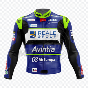 Rucati Hector Barbera MotoCP engrenages en cuir de vachette/kangourou moto piste équitation/course sur mesure bosse motard veste CE - Product Image 1