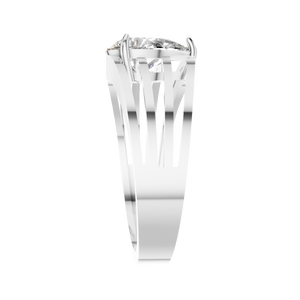 Bague de fiançailles en or massif 14 carats avec moissanite taille poire et sertissage classique à griffes, idéale pour un mariage ou un cadeau d'anniversaire - Product Image 2